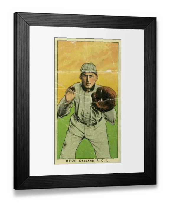 Framed Print : Cigarette Card Of Oakland's Mitzie Framed Print : Cigarette Card Of Oakland's Mitzie
