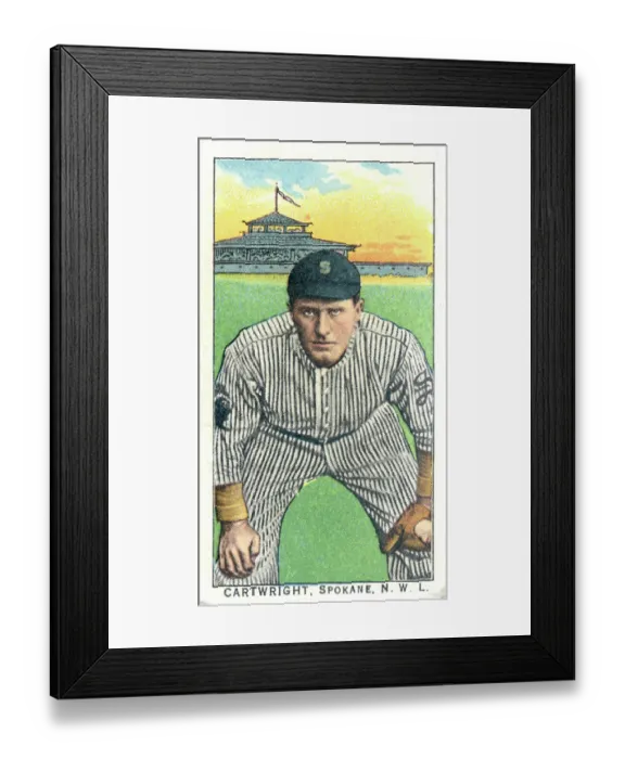 Framed Print : Cigarette Card Of Spokane's Cartwright Framed Print : Cigarette Card Of Spokane's Cartwright