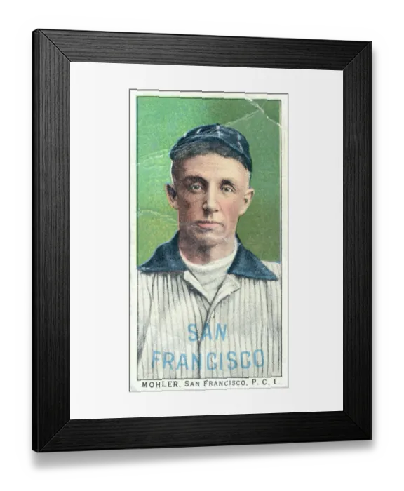 Framed Print : Cigarette Card Of San Francisco's Kid Mohler