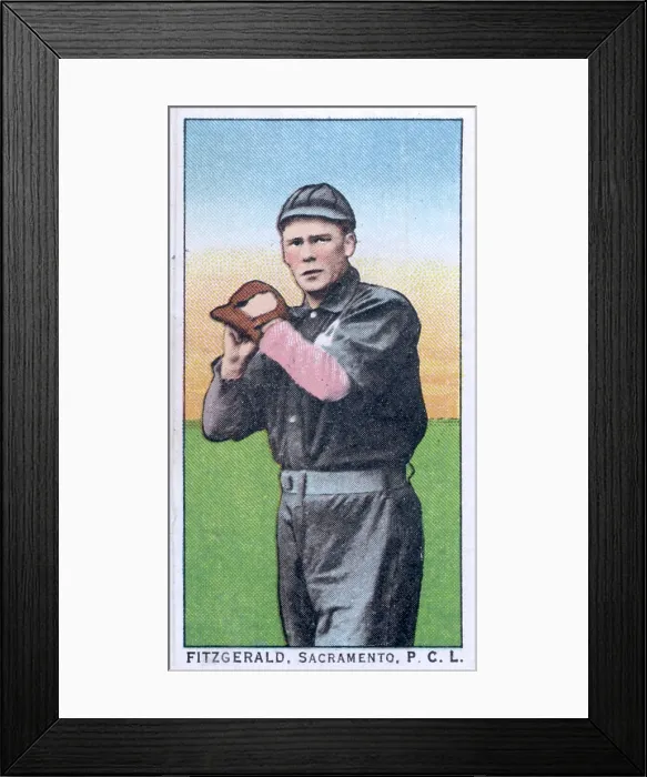Framed Print : Cigarette Card Of Sacramento's Mike Fitzgerald Framed Print : Cigarette Card Of Sacramento's Mike Fitzgerald
