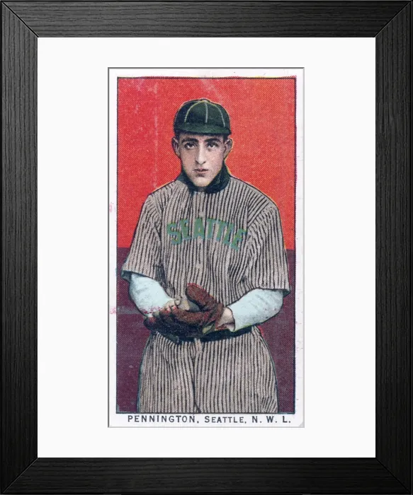 Framed Print : Cigarette Card Of Seattle's Pennington Framed Print : Cigarette Card Of Seattle's Pennington