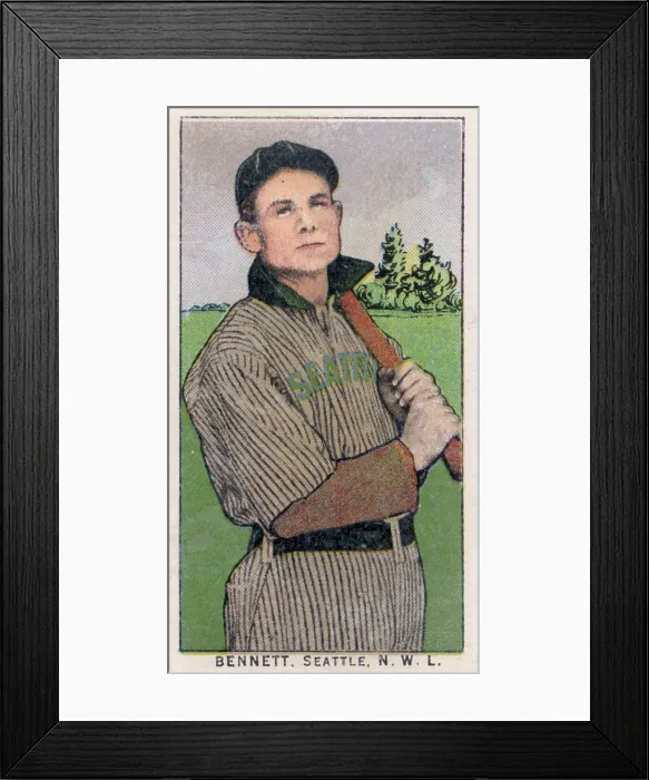 Framed Print : Cigarette Card Of Seattle's Pug Bennett Framed Print : Cigarette Card Of Seattle's Pug Bennett