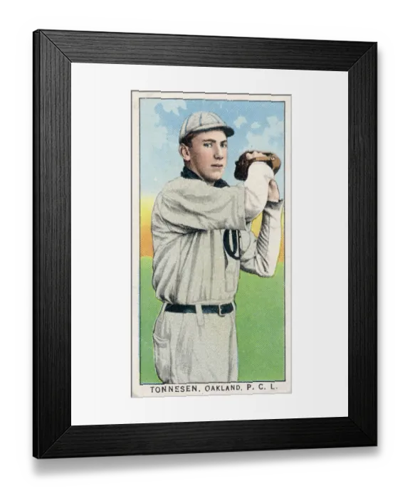 Framed Print : Cigarette Card Of Oakland's Tonnesen