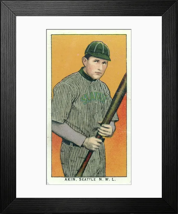 Framed Print : Cigarette Card Of Seattle's Akin Framed Print : Cigarette Card Of Seattle's Akin