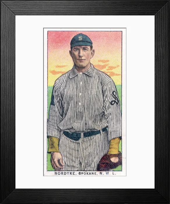 Framed Print : Cigarette Card Of Spokane's Lou Nordyke Framed Print : Cigarette Card Of Spokane's Lou Nordyke