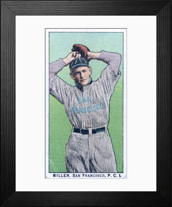 Framed Print : Cigarette Card Of San Francisco's Miller Framed Print : Cigarette Card Of San Francisco's Miller