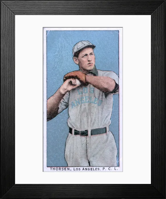 Framed Print : Cigarette Card Of Los Angele's Thorson