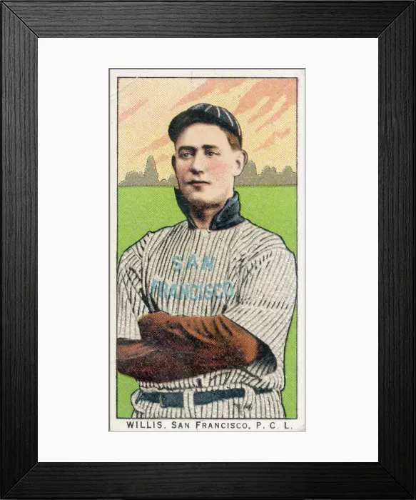Framed Print : Cigarette Card Of San Francisco's Ralph Willis Framed Print : Cigarette Card Of San Francisco's Ralph Willis