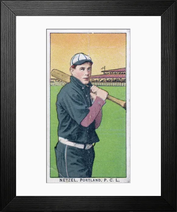 Framed Print : Cigarette Card Of Portland's Milo Netzel Framed Print : Cigarette Card Of Portland's Milo Netzel