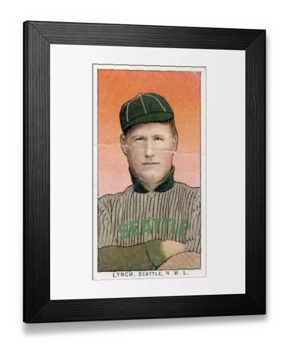 Framed Print : Cigarette Card Of Seattle's Lynch Framed Print : Cigarette Card Of Seattle's Lynch
