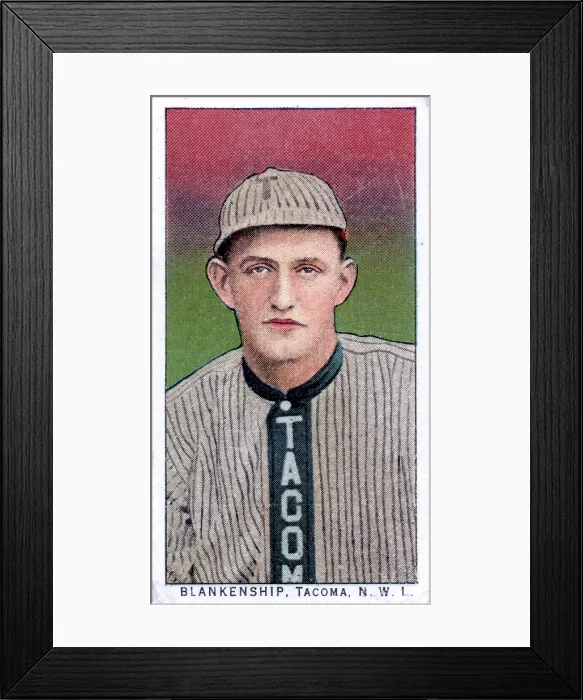 Framed Print : Cigarette Card Of Tacoma's Cliff Blankenship Framed Print : Cigarette Card Of Tacoma's Cliff Blankenship