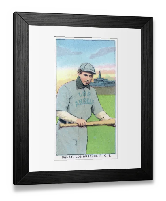 Framed Print : Cigarette Card Of Los Angele's Tom Daley Framed Print : Cigarette Card Of Los Angele's Tom Daley