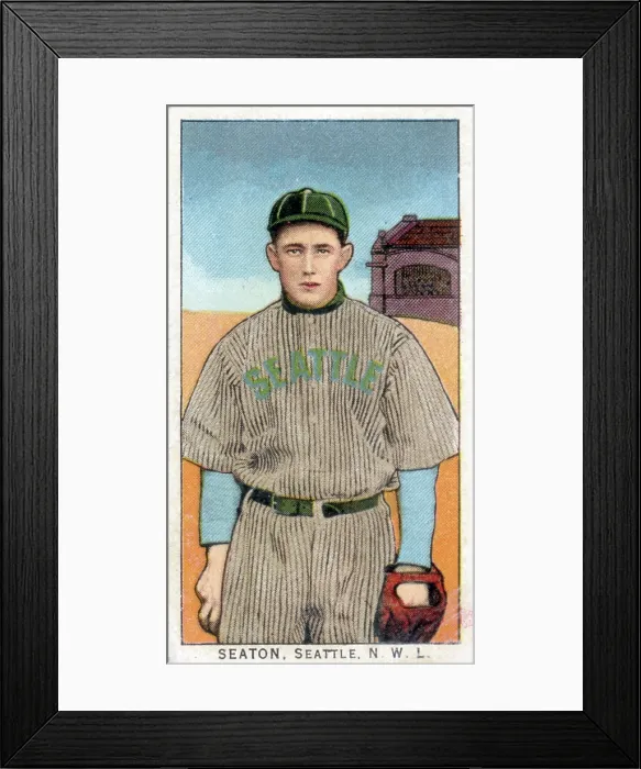 Framed Print : Cigarette Card Of Seattle's Tom Seaton Framed Print : Cigarette Card Of Seattle's Tom Seaton