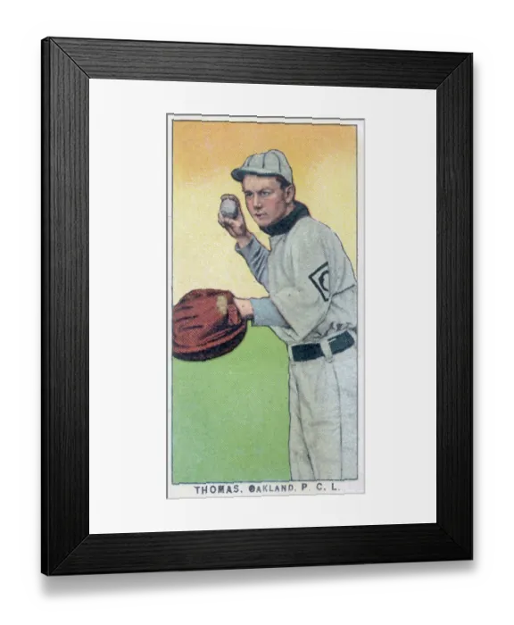 Framed Print : Cigarette Card Of Oakland's Thomas Framed Print : Cigarette Card Of Oakland's Thomas