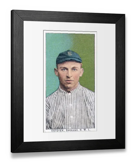 Framed Print : Cigarette Card Of Spokane's Ostdiek Framed Print : Cigarette Card Of Spokane's Ostdiek