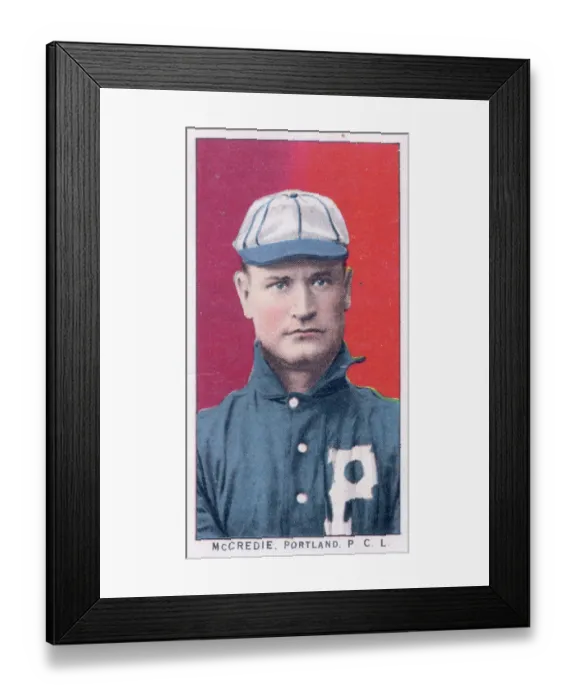 Framed Print : Cigarette Card Of Portland's Walt McCreedie Framed Print : Cigarette Card Of Portland's Walt McCreedie