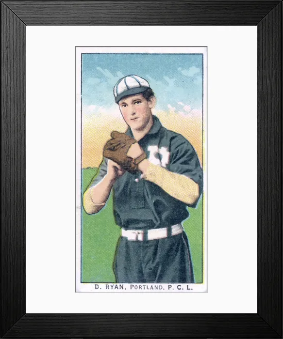 Framed Print : Cigarette Card Of Portland's D Ryan Framed Print : Cigarette Card Of Portland's D Ryan