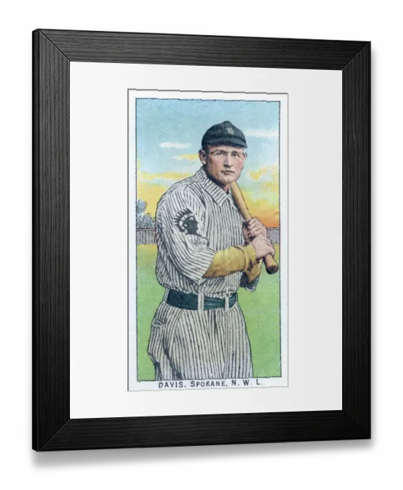 Framed Print : Cigarette Card Of Spokane's Davis Framed Print : Cigarette Card Of Spokane's Davis