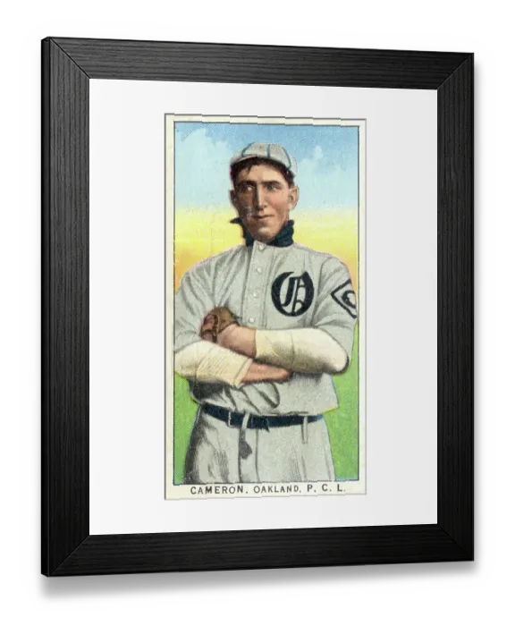 Framed Print : Cigarette Card Of Oakland's Don Cameron Framed Print : Cigarette Card Of Oakland's Don Cameron