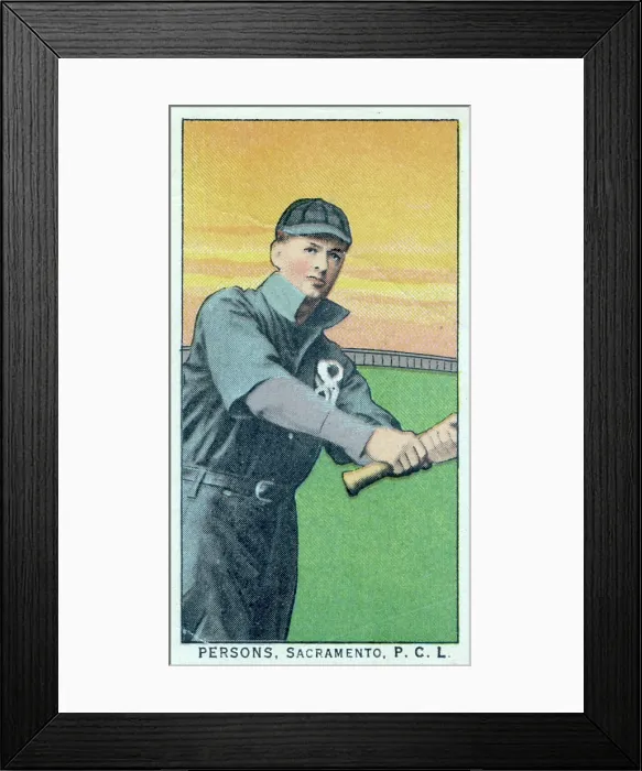 Framed Print : Cigarette Card Of Sacramento's Earl Persons Framed Print : Cigarette Card Of Sacramento's Earl Persons