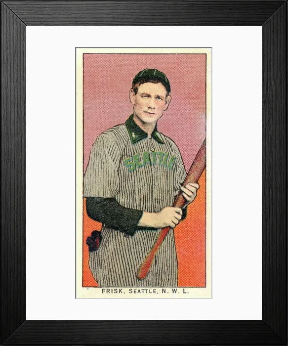 Framed Print : Cigarette Card Of Seattle's Emil Frisk Framed Print : Cigarette Card Of Seattle's Emil Frisk