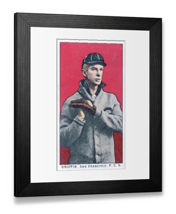 Framed Print : Cigarette Card Of San Francisco's Ed Griffin Framed Print : Cigarette Card Of San Francisco's Ed Griffin