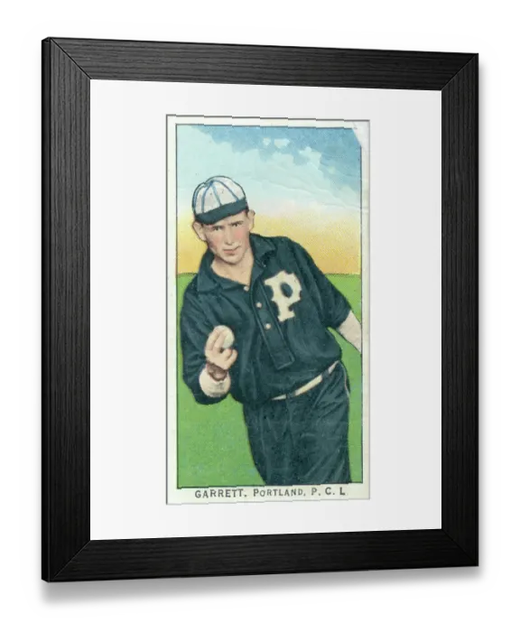 Framed Print : Cigarette Card Of Portland's Garrett Framed Print : Cigarette Card Of Portland's Garrett