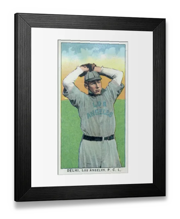 Framed Print : Cigarette Card Of Los Angele's Flame Delhi