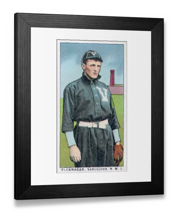 Framed Print : Cigarette Card Of Vancouver's Flanagan Framed Print : Cigarette Card Of Vancouver's Flanagan