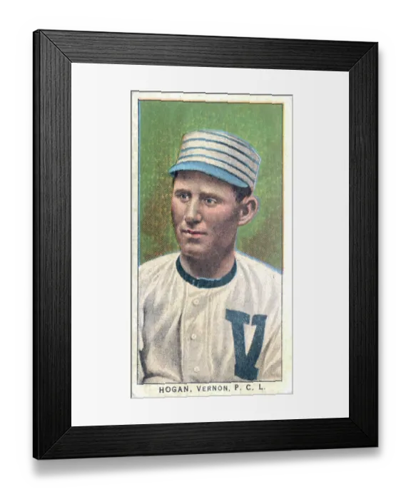 Framed Print : Cigarette Card Of Vernon's Happy Hogan