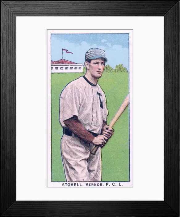 Framed Print : Cigarette Card Of Vernon's Jesse Stovall Framed Print : Cigarette Card Of Vernon's Jesse Stovall