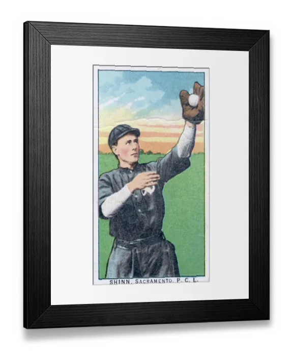 Framed Print : Cigarette Card Of Sacramento's Jim Shinn Framed Print : Cigarette Card Of Sacramento's Jim Shinn