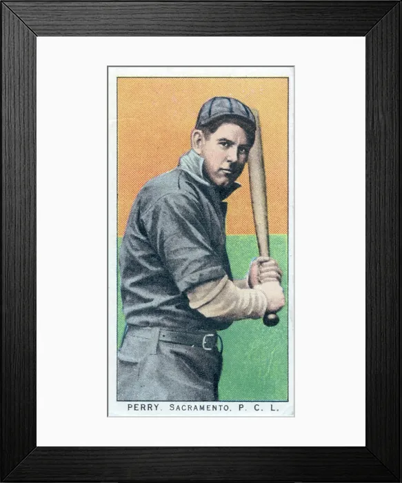Framed Print : Cigarette Card Of Sacramento's Hank Perry Framed Print : Cigarette Card Of Sacramento's Hank Perry