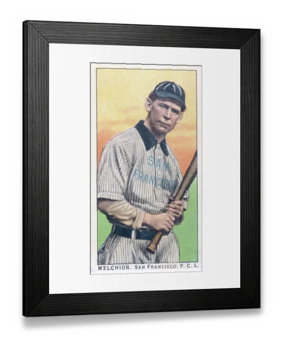 Framed Print : Cigarette Card Of San Francisco's Harry Melchior Framed Print : Cigarette Card Of San Francisco's Harry Melchior