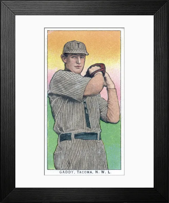 Framed Print : Cigarette Card Of Tacoma's Gaddy