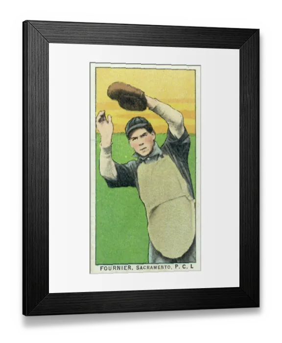 Framed Print : Cigarette Card Of Sacramento's Jack Fournier Framed Print : Cigarette Card Of Sacramento's Jack Fournier