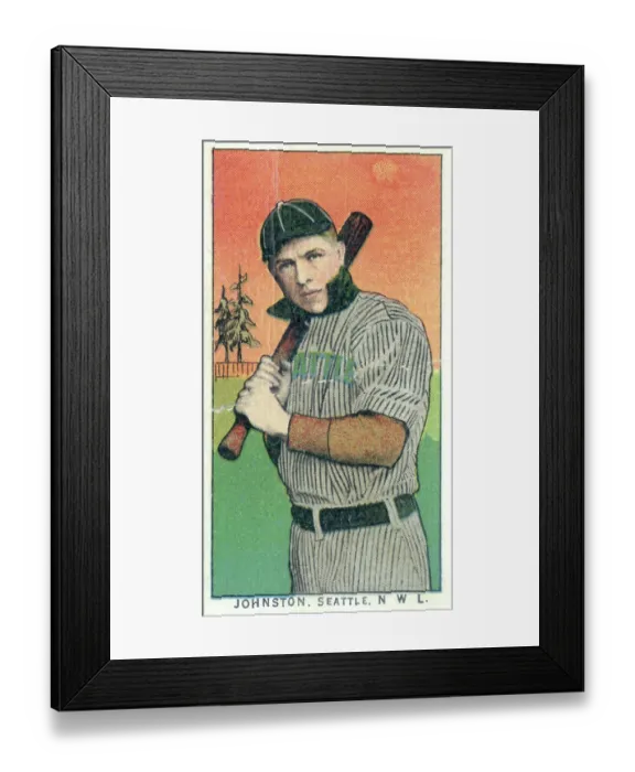 Framed Print : Cigarette Card Of Seattle's Johnston Framed Print : Cigarette Card Of Seattle's Johnston