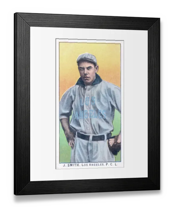 Framed Print : Cigarette Card Of Los Angele's J Smith Framed Print : Cigarette Card Of Los Angele's J Smith