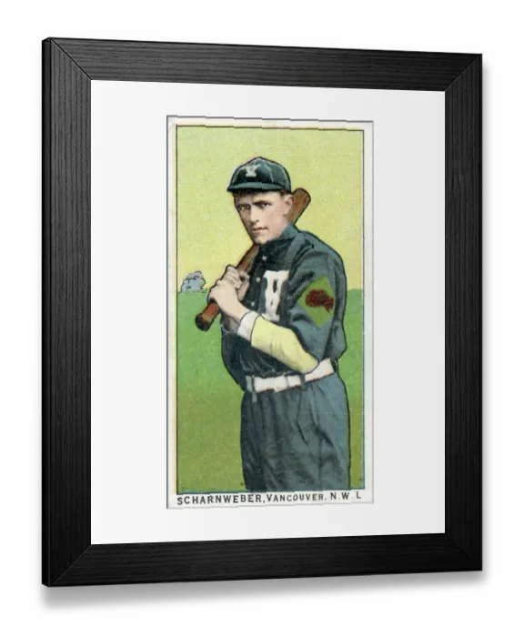 Framed Print : Cigarette Card Of Vancouver's Harry Scharnweber Framed Print : Cigarette Card Of Vancouver's Harry Scharnweber