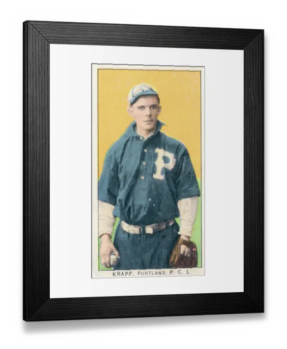 Framed Print : Cigarette Card Of Portland's Gene Krapp Framed Print : Cigarette Card Of Portland's Gene Krapp
