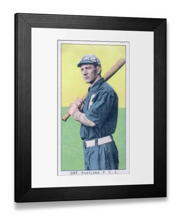 Framed Print : Cigarette Card Of Portland's George Ort Framed Print : Cigarette Card Of Portland's George Ort
