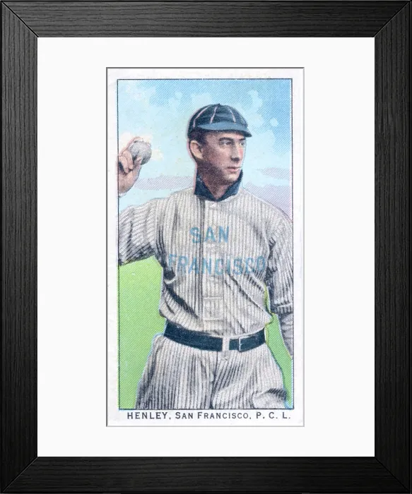 Framed Print : Cigarette Card Of San Francisco's Henley Framed Print : Cigarette Card Of San Francisco's Henley