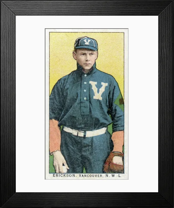Framed Print : Cigarette Card Of Vancouver's Erickson Framed Print : Cigarette Card Of Vancouver's Erickson