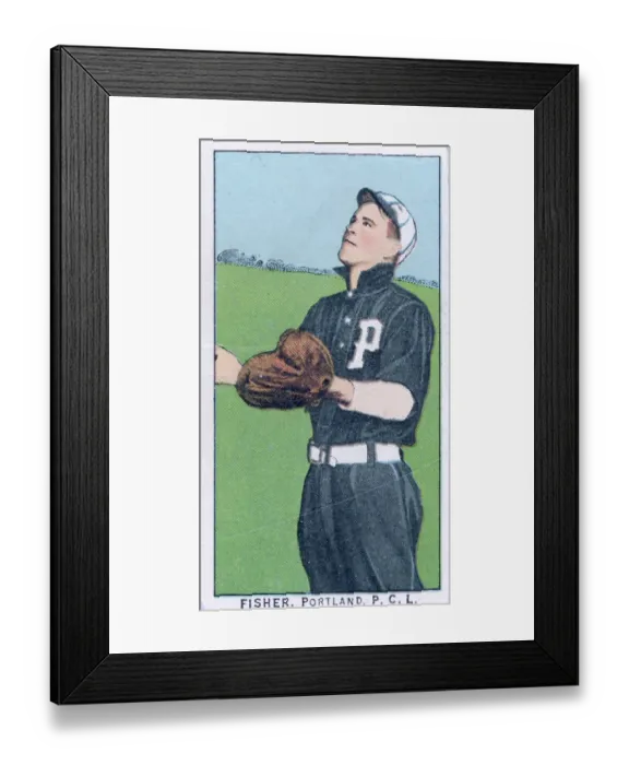 Framed Print : Cigarette Card Of Portland's Gus Fisher Framed Print : Cigarette Card Of Portland's Gus Fisher