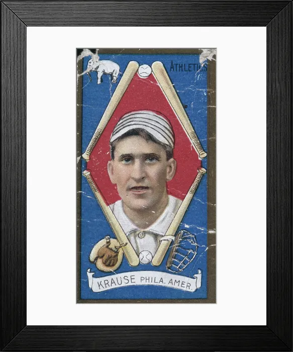 Framed Print : Harry Krause Tobacco Card