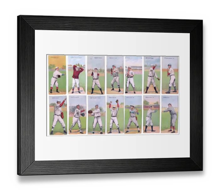 Framed Print : Group Of Mecca Cigarette Cards Framed Print : Group Of Mecca Cigarette Cards
