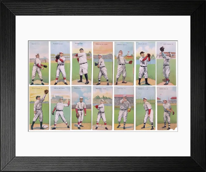 Framed Print : Group Of Mecca Cigarette Cards Framed Print : Group Of Mecca Cigarette Cards