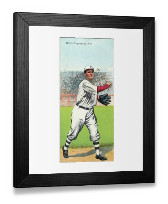 Framed Print : Cigarette Card Of Zach Wheat Framed Print : Cigarette Card Of Zach Wheat