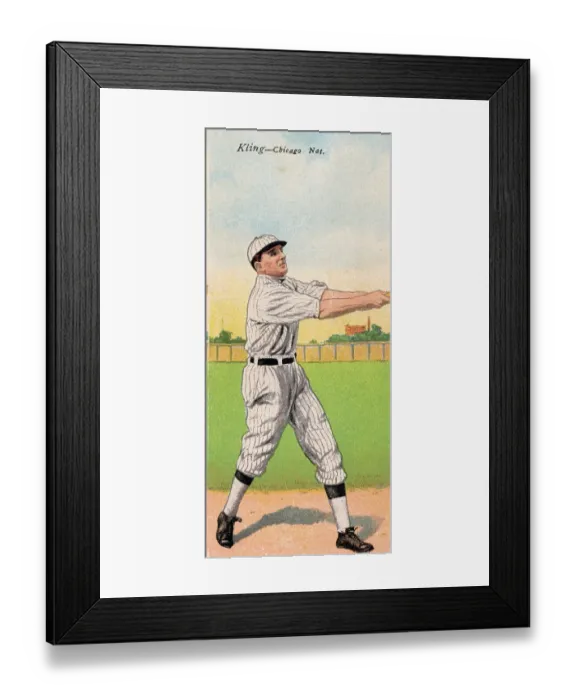 Framed Print : Cigarette Card Of Johnny Kling Framed Print : Cigarette Card Of Johnny Kling