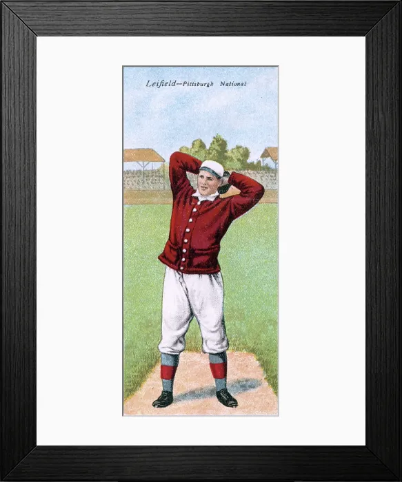 Framed Print : Cigarette Card Of Lefty Leifield Framed Print : Cigarette Card Of Lefty Leifield